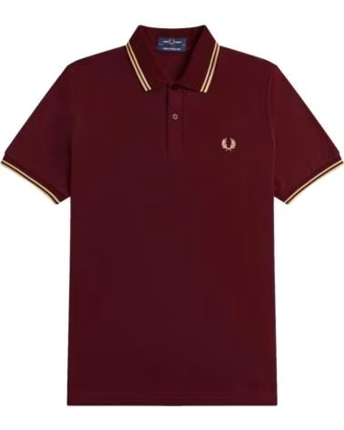 POLO FRED PERRY REISSUES ORIGINAL TWIN TIPPED OXBLOOD CHAMPAGNE BURGUNDY