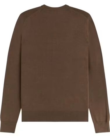 PULL FRED PERRY CLASSIC CREW NECK MARRON BROWN