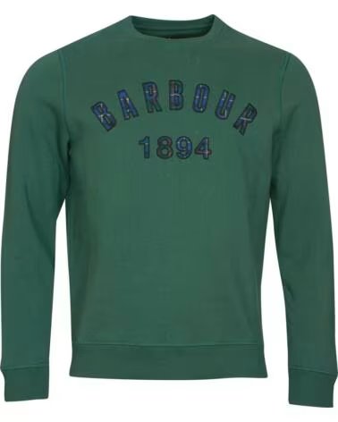 BARBOUR SWEATSHIRT AFFILIATE CREW SYCAMORE OLIVE
