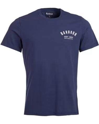 T-SHIRT BARBOUR PREPPY BLEU MARINE NAVY