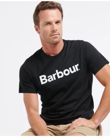 BARBOUR LOGO T-SHIRT SCHWARZ BLACK