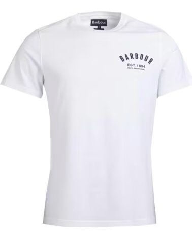 BARBOUR T-SHIRT PREPPY WHITE
