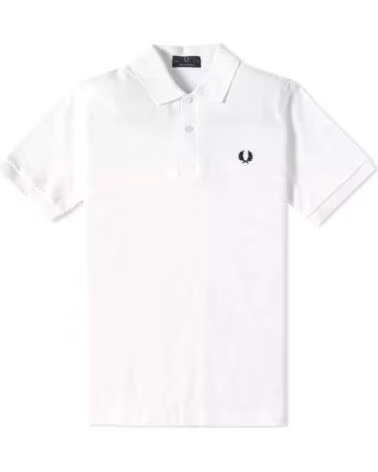 POLO FRED PERRY REISSUES ORIGINAL PLAIN WHITE NAVY
