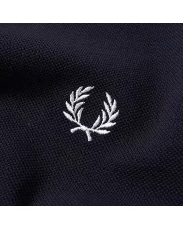 FRED PERRY POLO COUPE AJUSTÉE À DOUBLE LISERÉ NAVY