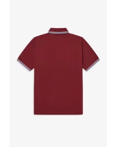 FRED PERRY REISSUES ORIGINAL TWIN TIPPED POLOHEMD BORDEAUX EISWEISS BURGUNDY