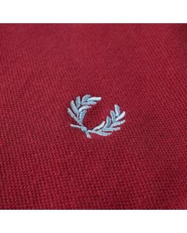 FRED PERRY REISSUES ORIGINAL TWIN TIPPED POLOHEMD BORDEAUX EISWEISS BURGUNDY