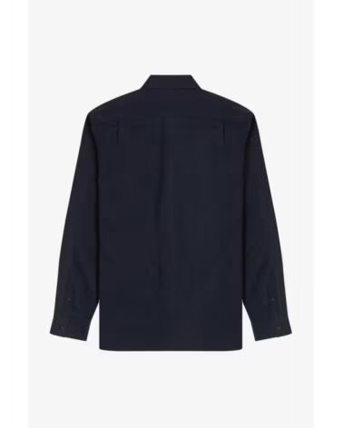 FRED PERRY LANGARM OXFORD HEMD DUNKELBLAU NAVY