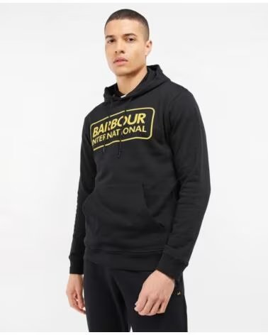 FELPA CON CAPPUCCIO BARBOUR INTERNATIONAL POP OVER NERA BLACK