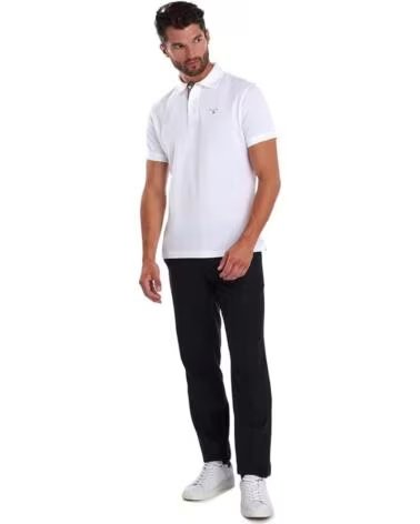 BARBOUR TARTAN PIQUE POLO SHIRT WHITE
