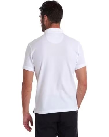 BARBOUR TARTAN PIQUE POLO SHIRT WHITE