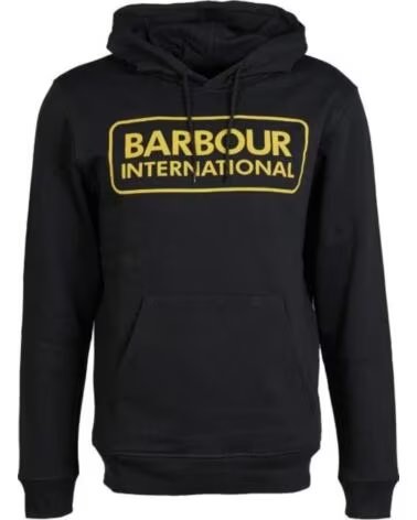 FELPA CON CAPPUCCIO BARBOUR INTERNATIONAL POP OVER NERA BLACK