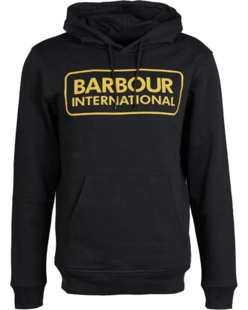 FELPA CON CAPPUCCIO BARBOUR INTERNATIONAL POP OVER NERA BLACK