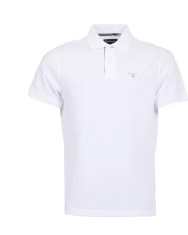 BARBOUR TARTAN PIQUE POLO SHIRT WHITE