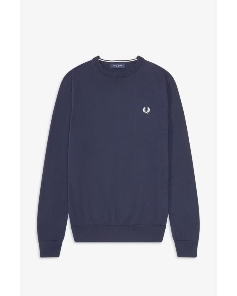 FRED PERRY CLASSIC CREW NECK JUMPER NAVY