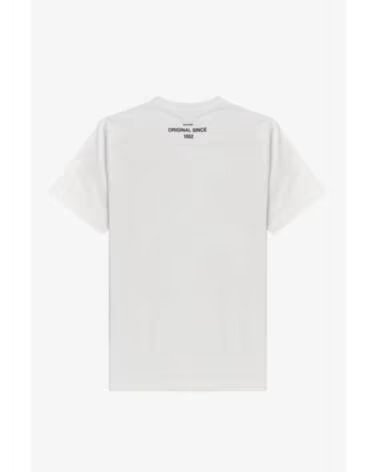T-SHIRT IMPRIMÉ FRED PERRY PRINTED WHITE