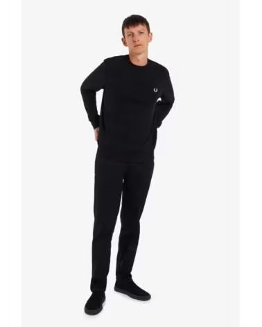 SWEAT-SHIRT FRED PERRY CREW NECK Q39422-184M HOMME NOIR