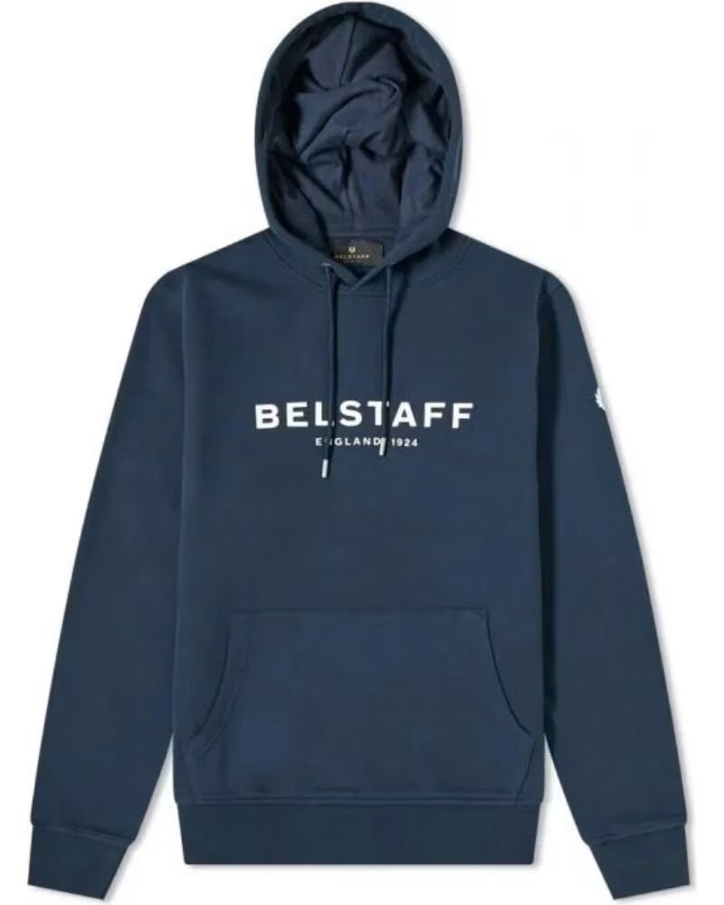 BELSTAFF SUDADERA CON CAPUCHA BELSTAFF 1924 DARK INK OFF WHITE NAVY