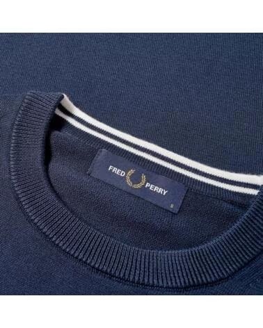 PULL FRED PERRY CLASSIC CREW KNIT DEEP CARBON NAVY