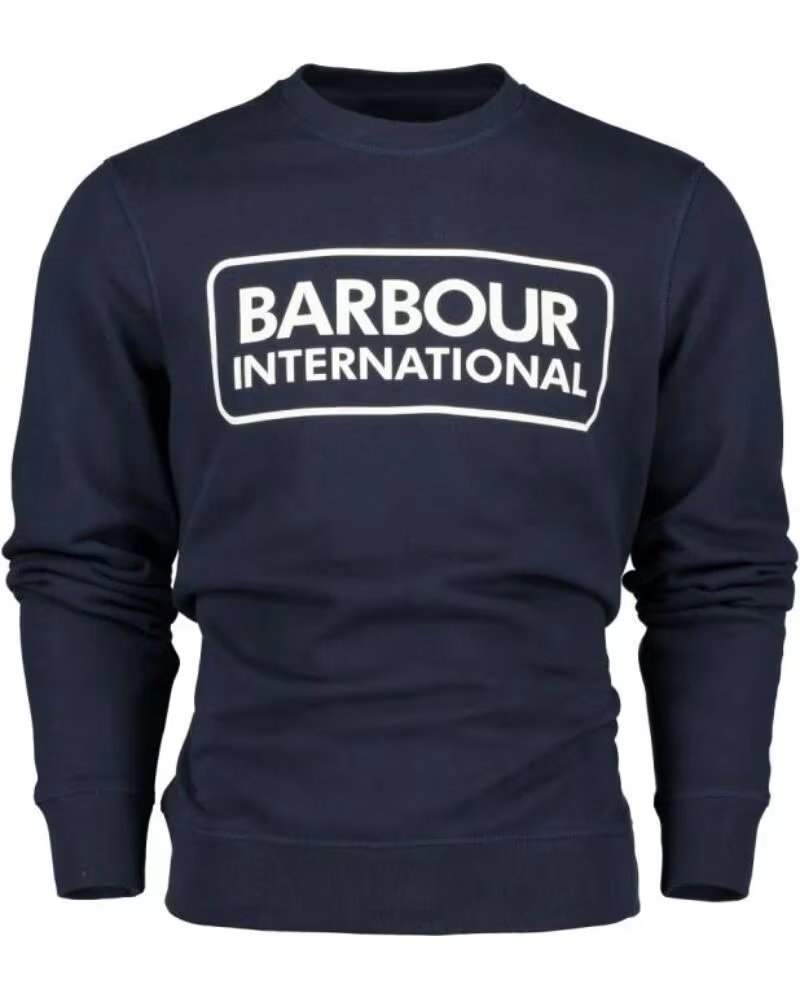 SWEAT-SHIRT INTERNATIONAL LARGE LOGO BARBOUR BLEU MARINE NAVY