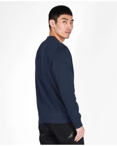 SWEAT-SHIRT INTERNATIONAL LARGE LOGO BARBOUR BLEU MARINE NAVY