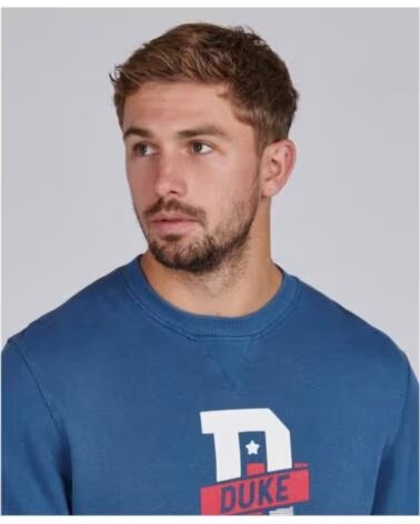 SWEAT-SHIRT BARBOUR INTERNATIONAL FAMOUS DUKE MID BLUE REP