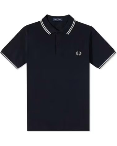 FRED PERRY POLO SLIM FIT CON DOBLE RIBETE NAVY