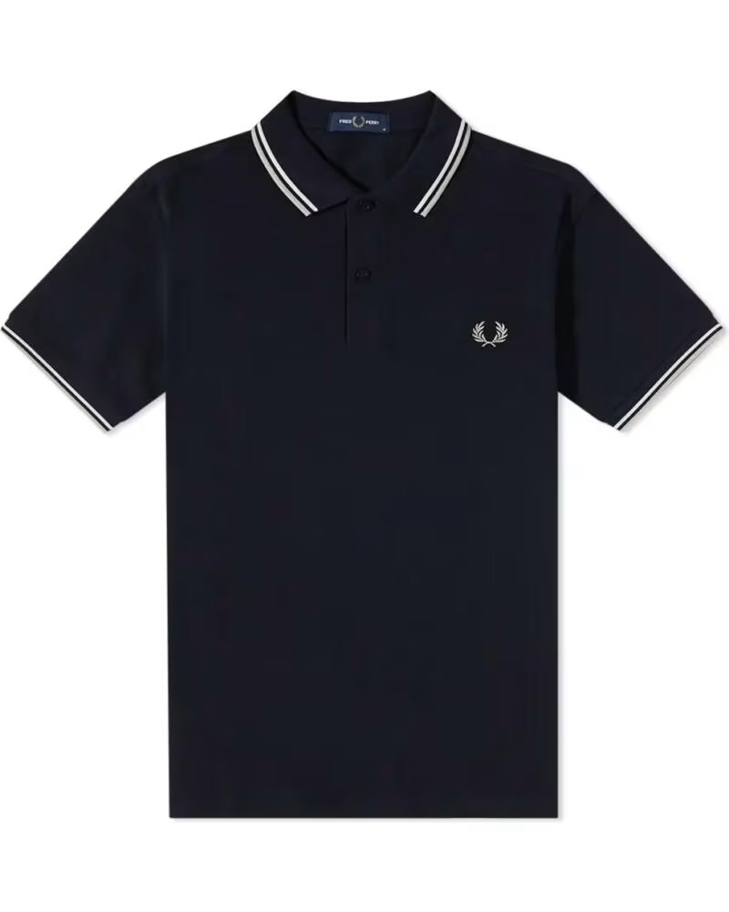FRED PERRY POLO SLIM FIT CON DOBLE RIBETE NAVY