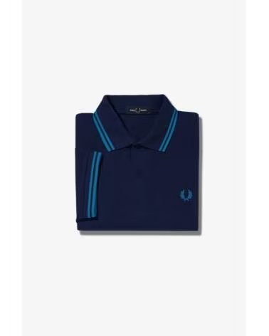 FRED PERRY POLO SLIM FIT TWIN TIPPED MARINEBLAU NAVY