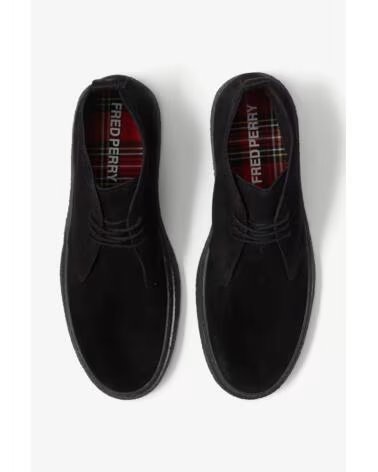 FRED PERRY HAWLEY SUEDE B9161 STIEFEL SCHWARZ BLACK