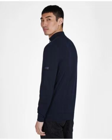 BARBOUR INTERNATIONAL HALF ZIP COTTON NAVY