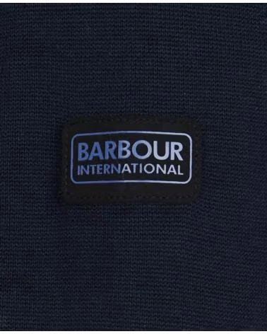 BARBOUR INTERNATIONAL HALF ZIP COTTON NAVY