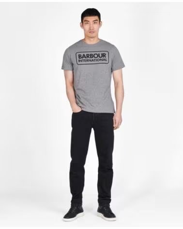 T-SHIRT BARBOUR INTERNATIONAL ESSENTIAL LARGE LOGO ANTRACITE GREY