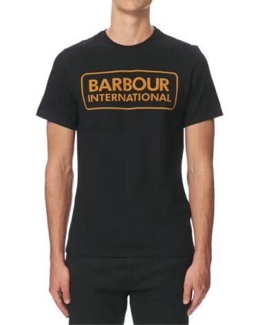 T-SHIRT BARBOUR INTERNATIONAL ESSENTIAL LARGE LOGO NOIR BLACK