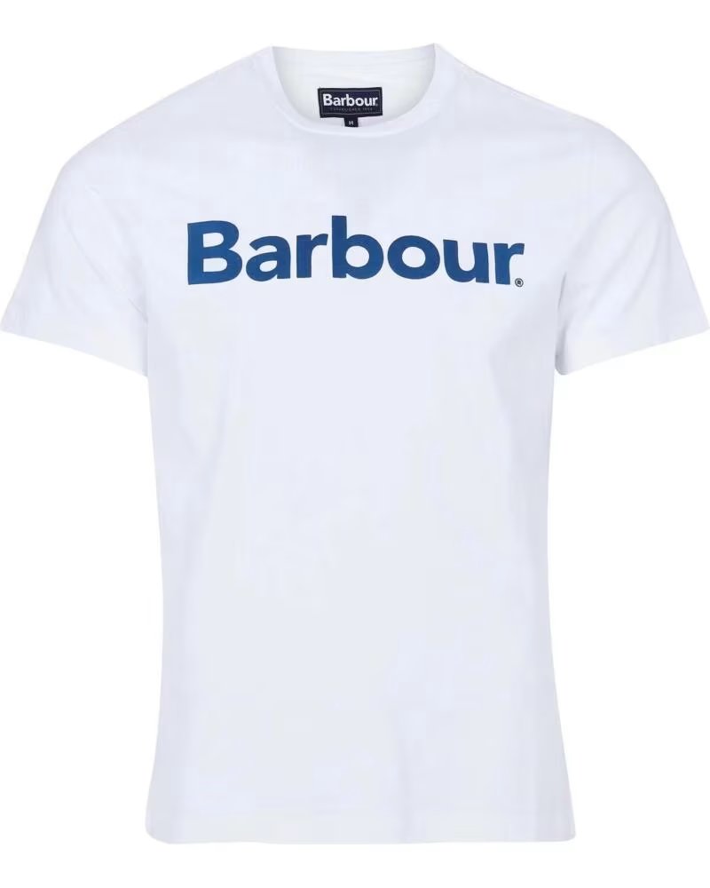 T-SHIRT BARBOUR LOGO WHITE
