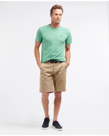 T-SHIRT BARBOUR GARMENT DYED TURF LIGHT GREEN