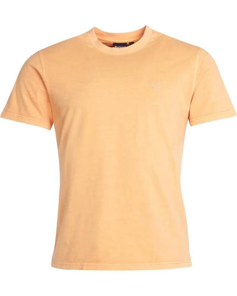 BARBOUR T-SHIRT GARMENT DYED CORAL SANDS ORANGE