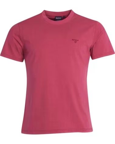 T-SHIRT BARBOUR GARMENT DYED FUSCIA LIGHT PINK
