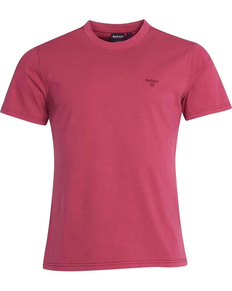 T-SHIRT BARBOUR GARMENT DYED FUSCIA LIGHT PINK