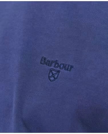 T-SHIRT BARBOUR GARMENT DYED BLEU MARINE NAVY