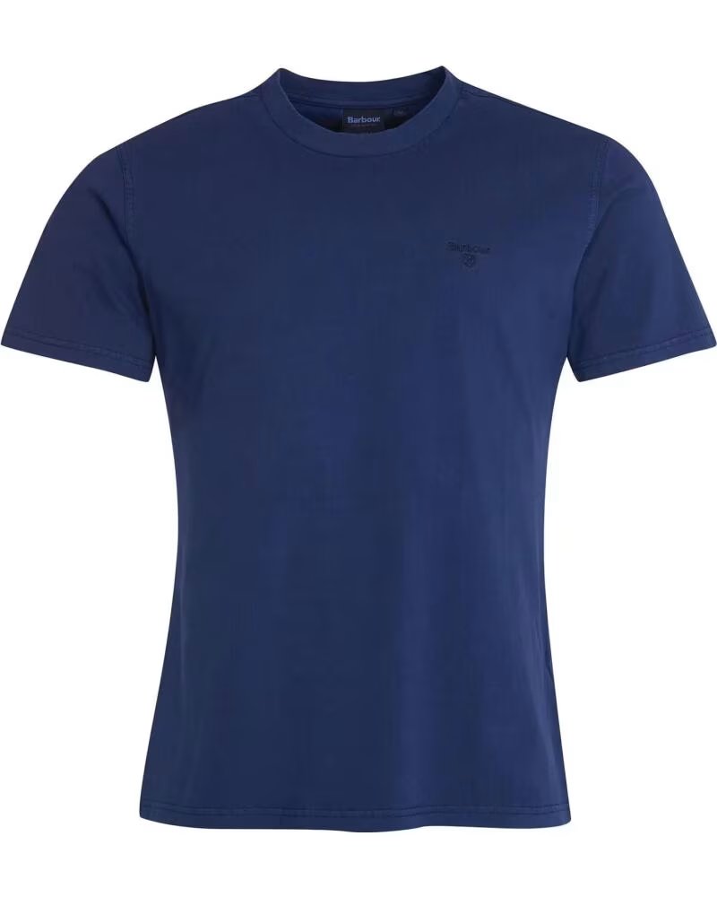 T-SHIRT BARBOUR GARMENT DYED BLEU MARINE NAVY