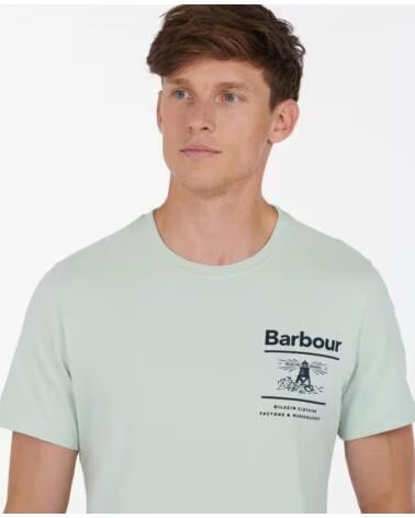 BARBOUR CHANONRY T-SHIRT SURFSPRAY VERDE CLARO LIGHT GREEN