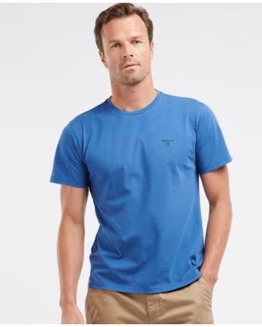 T-SHIRT MANCHES COURTES BARBOUR GARMENT DYED BLEU MARINE NAVY