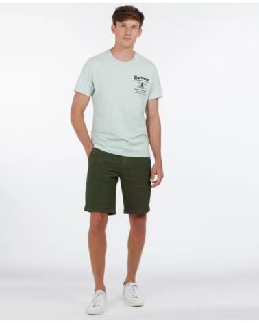 BARBOUR CHANONRY T-SHIRT SURFSPRAY VERDE CLARO LIGHT GREEN