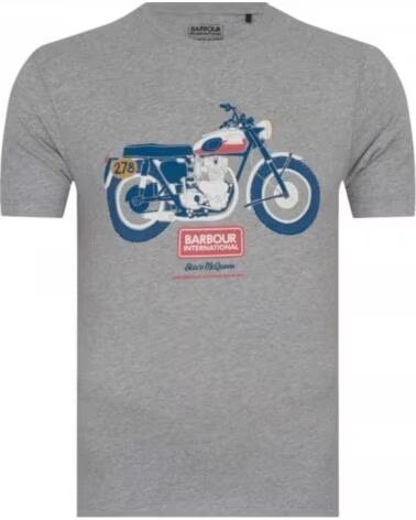 BARBOUR INTERNATIONAL INDIANA T-SHIRT GREY MARL