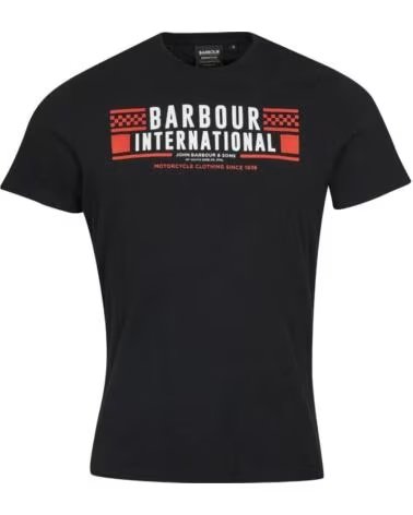 T-SHIRT BARBOUR INTERNATIONAL GRASSTRACK BLACK