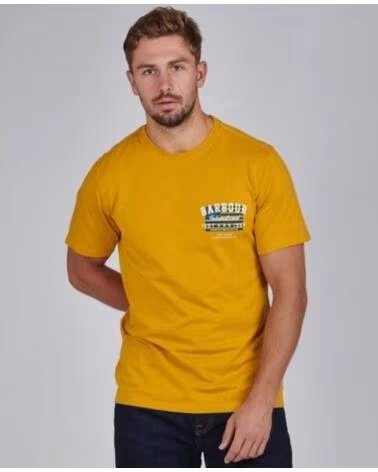 T-SHIRT BARBOUR INTERNATIONAL REIVERS HARVEST GOLD ORANGE