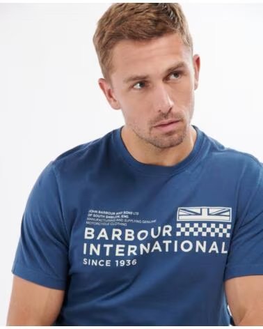 BARBOUR INTERNATIONAL LEVEL T-SHIRT INSIGNIA BLUE NAVY