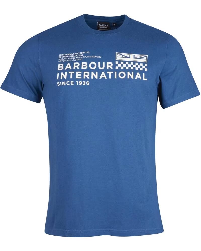 BARBOUR INTERNATIONAL LEVEL T-SHIRT INSIGNIA BLUE NAVY