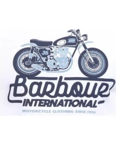 CAMISETA BARBOUR INTERNATIONAL REFLEX ESTAMPADO MOTOCICLETA WHITE