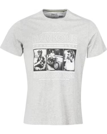 BARBOUR INTERNATIONAL SMQ REEL T-SHIRT GRAU GREY